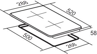 HX-1-2NF-INDUCT dimensions